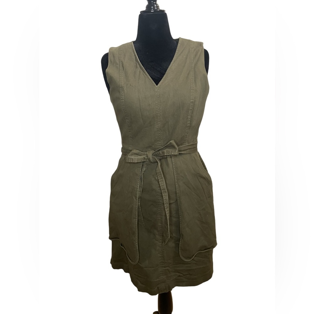Toccin Olive Front Pocket Dress